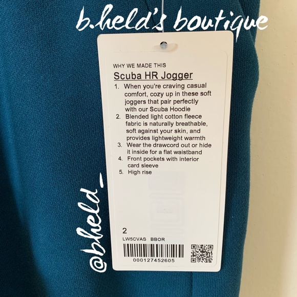lululemon Scuba High-Rise Jogger 28" in Blue Borealis Teal Size 2 New NWOT - Picture 5 of 16